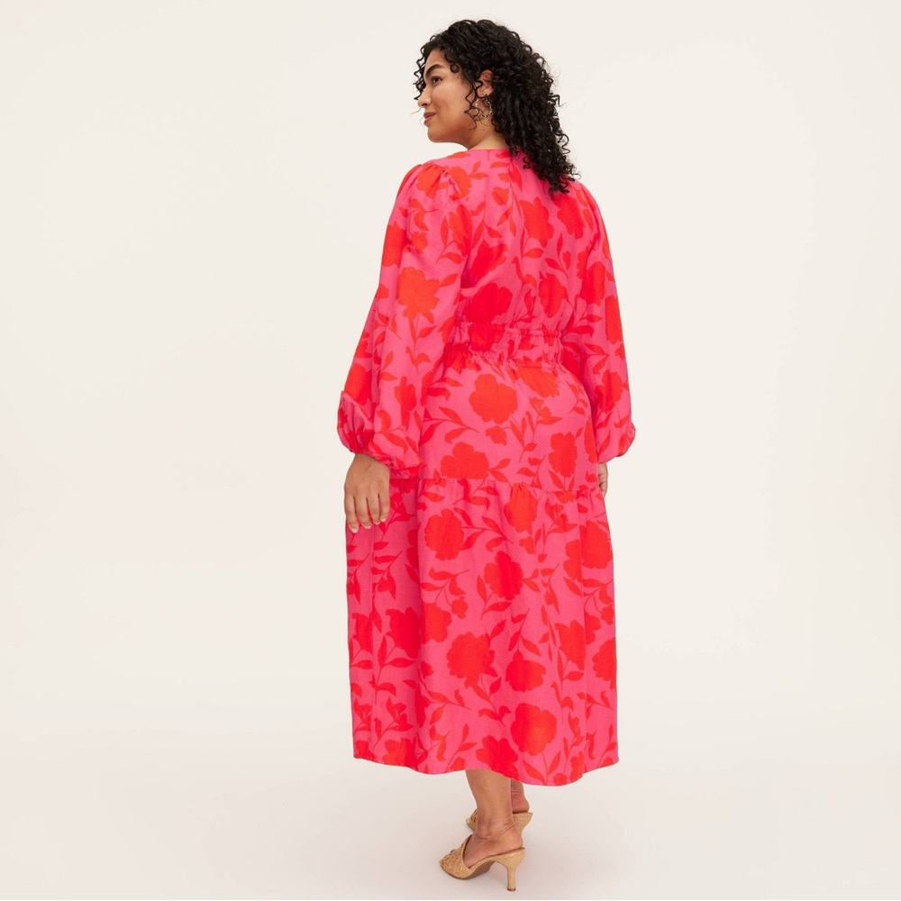 Rose Linen Long
Sleeve Maxi Dress - kate spade new york x Target Red/Pink - Picture 3 of 4